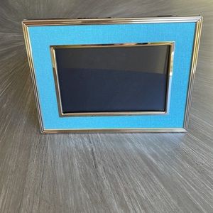 Silver & Blue fabric Photo Frame